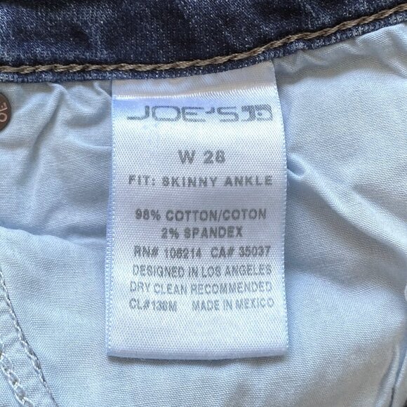 Joe's Womens Sinclair Mid Rise Skinny Ankle Jeans Size 28 Raw Hem Stretch Casual - Picture 6 of 12